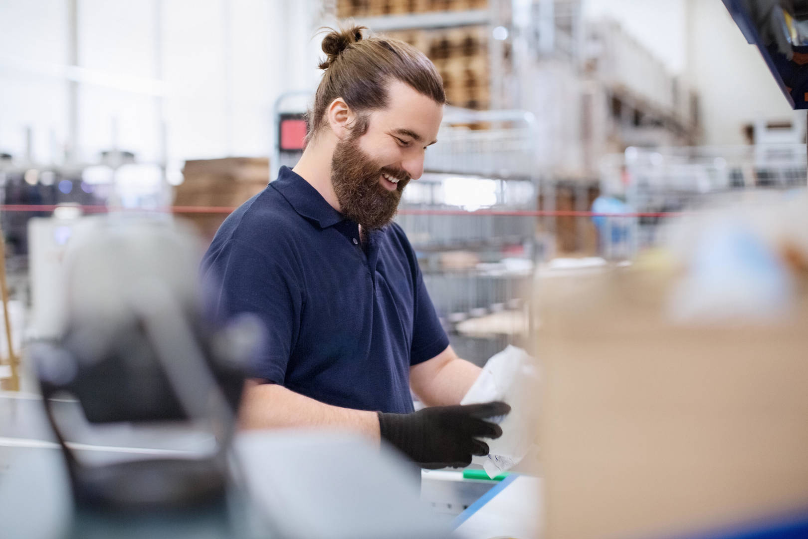 man working in warehouse
